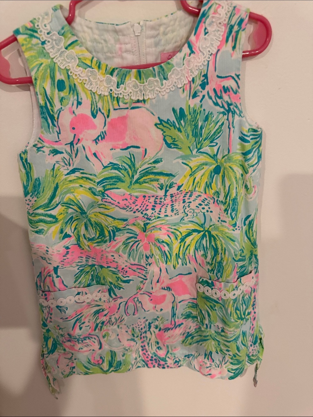 Lilly Pulitzer Girls shift Tropical Tank Dress in Pink, Green & Blue